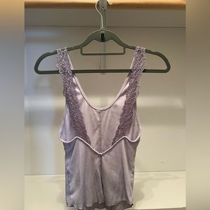 Free People Open Back Lavender Tank Top